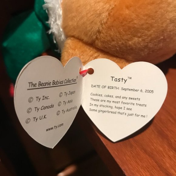 Ty Christmas Bears; Goody w/Gingerbread Yummy w/Peppermint & Tasty w/Candy Cane - Picture 14 of 14